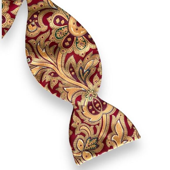 1960/70s ADJUSTO Silk Tie Bow Tie - Picture 2 of 4